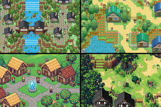custom pixel art tileset top down pixel sprite sheet pixel tilemap  game asset