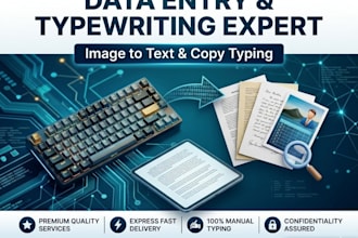do professional image to text and data entry work