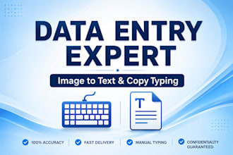 do professional image to text and data entry work
