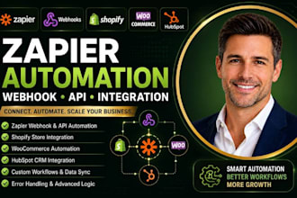 create zapier webhook API automation integrate shopify woocommerce hubspot