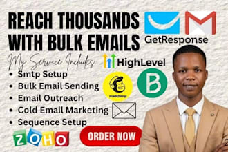 send cold email outreach bulk email marketing campaign b2b targeted bulk sms
