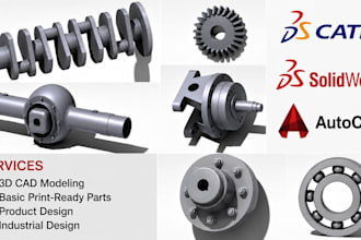 do 3d mechanical design and cad modeling in catia,solidworks