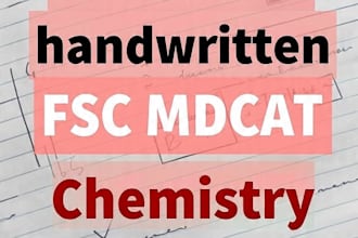 write neat handwritten fsc mdcat chemistry notes