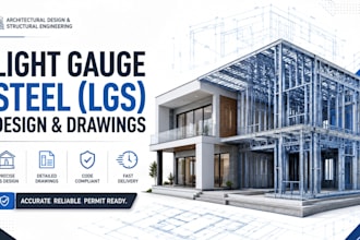 design modern villa floor plans and lgs structural framing cad