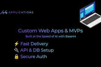 develop a custom web application or mvp using base44 ai