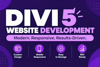 design, redesign wordpress divi website with divi builder and divi 5