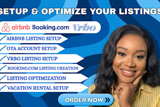 setup and optimize airbnb booking com vrbo ota vacation rental property listings