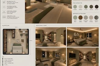 create aesthetic interior design mood boards
