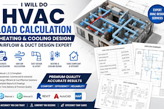 do perform hvac load calculation airflow duct design heating premium projects