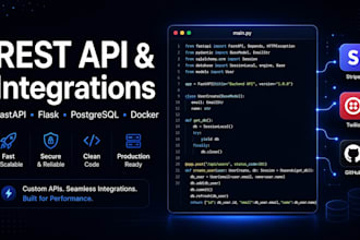 a rest API backend with fastapi and database