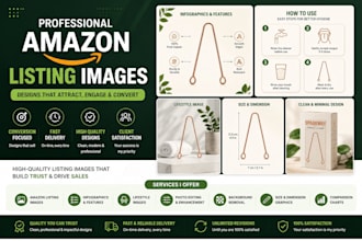 design premium amazon shopify etsy product listing images