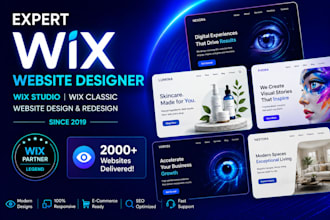 design wix ecommerce website and online store