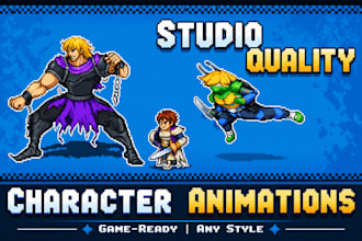 do pixel art character sprite animation video games