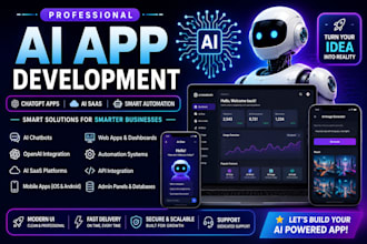develop ai mobile app, ai saas app, chatgpt app, and ai automation solution