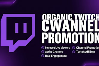 organically boost your twitch channel and increase your live viewers, chatters
