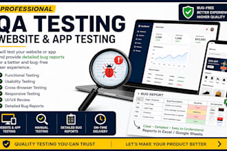 do QA testing, usability testing, and website review
