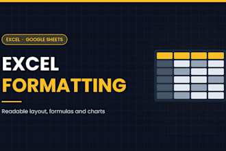 format excel and google sheets with formulas