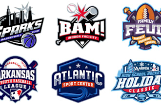 design professional sports logo for baseball, football, basketball and mascot