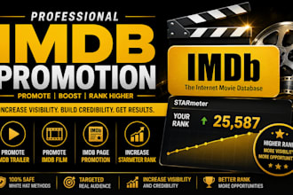 promote imdb trailer, imdb film imdb page increase starmeter rank imdb promotion