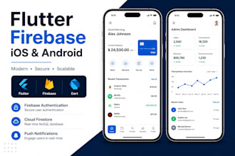 develop a flutter app with firebase authentication and firestore