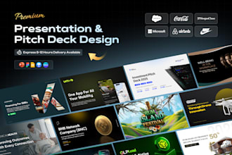 design an investor pitch deck and powerpoint presentation