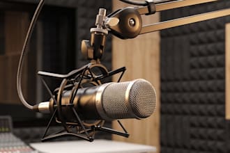 record a professional deep polish voice over male voice