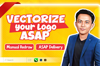 manually redraw your logo into high quality vector ai eps svg