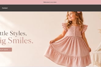 design clothing website shopify store clothing store baby clothing kid clothing