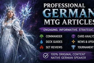 write professional magic the gathering articles, reviews and deck guides