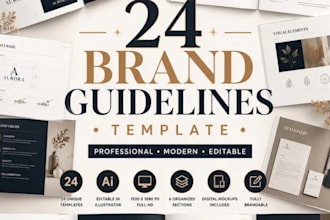design a complete brand identity, branding kit, brand guidelines, and logo