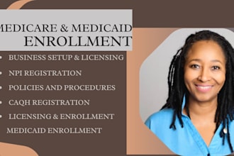 medicare enrollment, medicaid, npi registration, caqh, policies and procedures