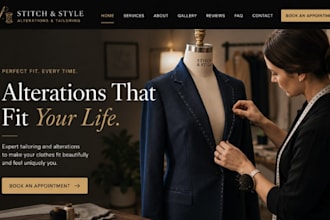 build squarespace alterations tailor dressmaker website shoe designer cobbler