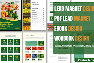 design pdf lead magnet, ebook design, pdf guide, workbook design, freebies