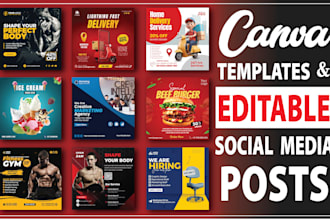 design custom canva templates for your social media brand