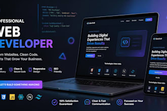 develop your full stack website or landing page with UX design
