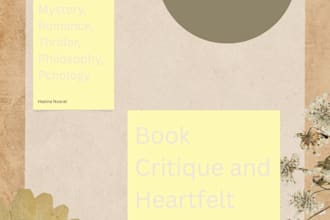 beta read, edit and critique on your creative writing or poetry