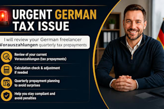 help with german freelancer tax, vat, vorauszahlungen quarterly tax prepayment
