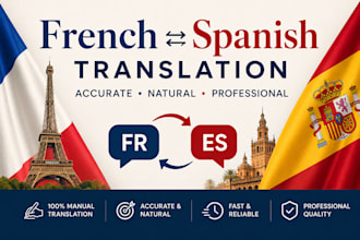 provide high quality french to spanish translation