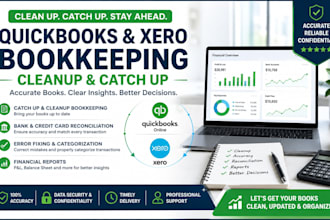 clean up and catch up your quickbooks xero bookkeeping