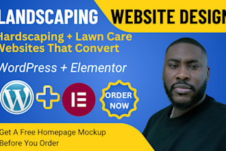 design a landscaping hardscaping or lawn care website