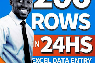 do accurate excel data entry and fast  proofreading  in 24hrs