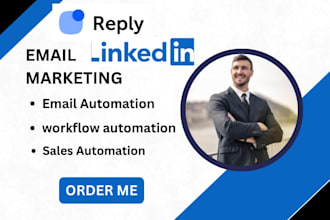 setup reply io linkedin outreach email automation reply io workflow automation