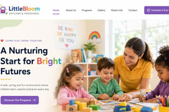 build squarespace daycare preschool website kindergarten academy training center