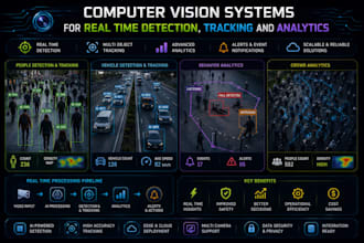 build computer vision systems for real time detection, tracking and analytics