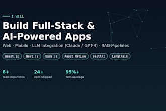 develop full stack web, mobile and ai powered applications