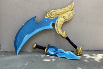create 3d sword, cosplay weapons, armor and halloween mask designs