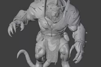 sculpt custom miniature, tabletop, dnd, warhammer stl for 3d printing