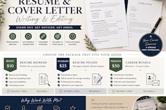 professionally edit your resume and cover letter