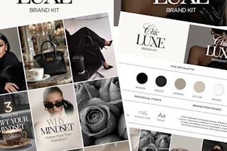design canva branding kit, brand book and business guidelines for your business