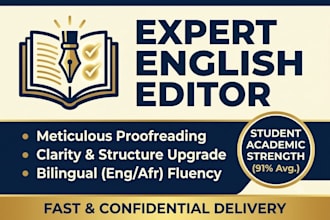 be your professional english proofreader and editor